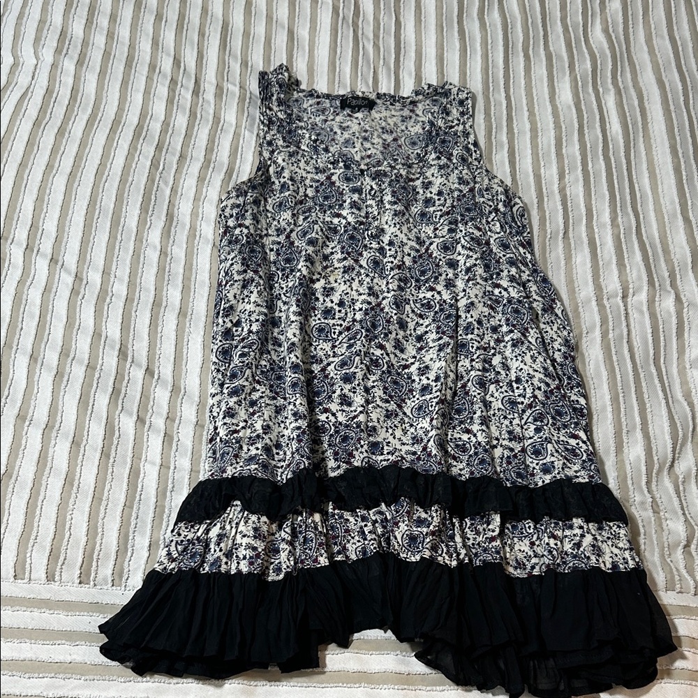 Papillon Blanc Black and White Mini Dress